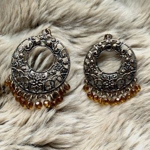 Bronze pendant earrings